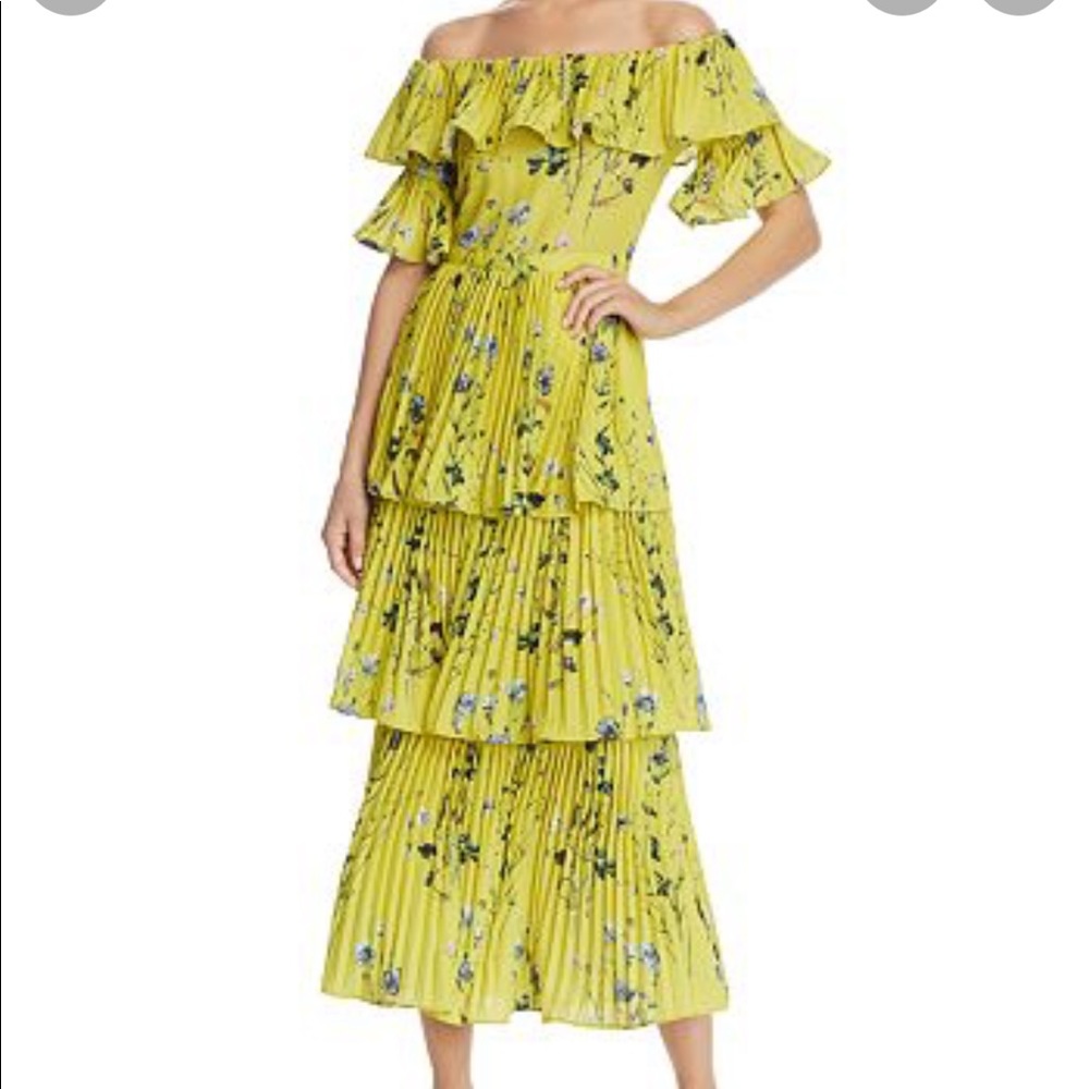 Aqua - pleated tired maxi